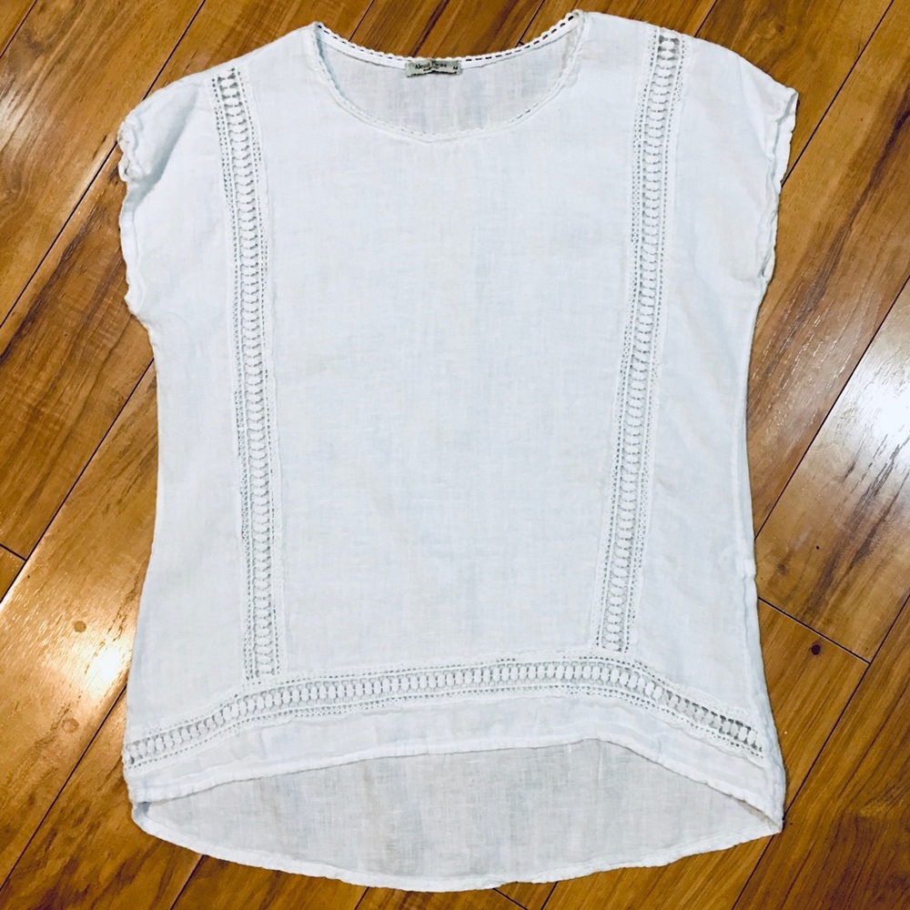 Alessia Pacini line peplum cottage preppy blouse top shirt beachy summer…
